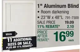 Menards 1 Aluminum Blind offer