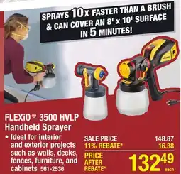 Menards FLEXiO 3500 HVLP Handheld Sprayer offer