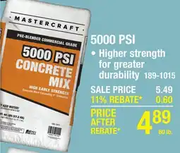Menards CONCRETE MIX 5000 PSI offer