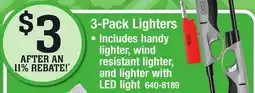 Menards 3-Pack Lighters offer