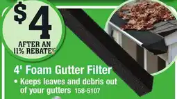 Menards 4' Foam Gutter Filter offer