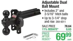 Menards Adjustable Dual Ball Mount offer