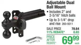 Menards Adjustable Dual Ball Mount offer
