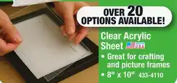 Menards Clear Acrylic Sheet offer