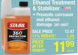 Menards Ethanol Treatment & Stabilizer offer