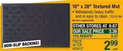Menards 18 x 28 Textured Mat offer