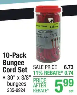 Menards 10-Pack Bungee Cord Set offer