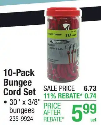 Menards 10-Pack Bungee Cord Set offer