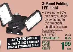 Menards 3-Panel Folding LED Light offer