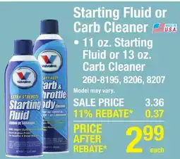 Menards Starting Fluid or Carb Cleaner offer