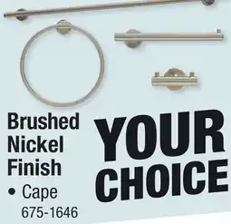 Menards Brushed Nickel Finish • Cape offer