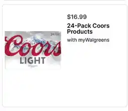 Walgreens 24-Pack Coors Products offer