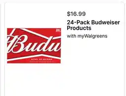 Walgreens 24-Pack Budweiser Products offer