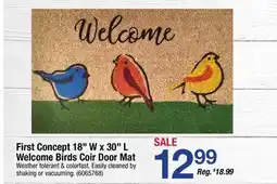 Ace Hardware First Concept 18 W x 30 L Welcome Birds Coir Door Mat offer