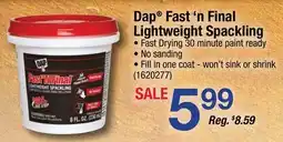 Ace Hardware Dap Fast 'n Final Lightweight Spackling offer