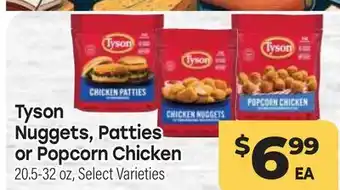 Tony’s Fresh Market Tyson Nuggets, Patties or Popcorn Chicken offer