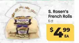 Tony’s Fresh Market S. Rosen's French Rolls offer