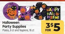 Tony’s Fresh Market Halloween Party Supplies offer