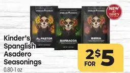 Tony’s Fresh Market Kinder's Spanglish Asadero Seasonings offer
