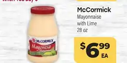 Tony’s Fresh Market McCormick Mayonnaise with Lime offer