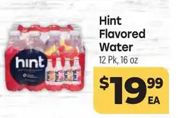Tony’s Fresh Market Hint Flavored Water offer