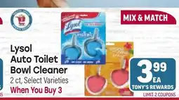 Tony’s Fresh Market Lysol Auto Toilet Bowl Cleaner offer