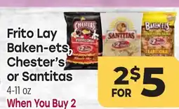 Tony’s Fresh Market Frito Lay Baken-ets, Chester's or Santitas offer