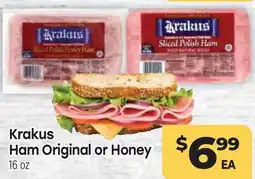Tony’s Fresh Market Krakus Ham Original or Honey offer