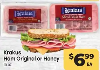 Tony’s Fresh Market Krakus Ham Original or Honey offer