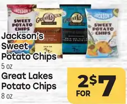 Tony’s Fresh Market Jackson's Sweet Potato Chips 5 oz, Great Lakes Potato Chips 8 oz offer