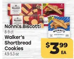 Tony’s Fresh Market Nonni's Biscotti 8-9 ct Walker's Shortbread Cookies 4.9-5.3 oz offer
