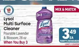 Tony’s Fresh Market Lysol Multi Surface Cleaner offer