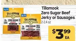 Tony’s Fresh Market Tillamook Zero Sugar Beef Jerky or Sausages offer