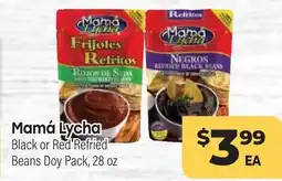 Tony’s Fresh Market Mamá Lycha Black or Red Refried Beans Doy Pack offer