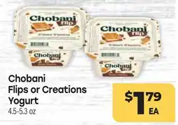 Tony’s Fresh Market Chobani Flips or Creations Yogurt offer