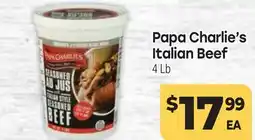 Tony’s Fresh Market Papa Charlie's Italian Beef offer