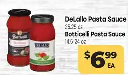 Tony’s Fresh Market DeLallo Pasta Sauce 25.25 oz, Botticelli Pasta Sauce 14.5-24 oz offer