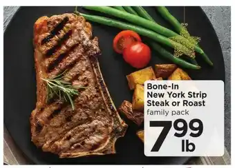 SHOPPERS Bone-in New York Strip Steak Or Roast offer