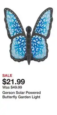 Kohl's Gerson Solar Powered Butterfly Garden Light offer