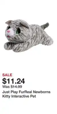 Kohl's Just Play FurReal Newborns Kitty Interactive Pet offer