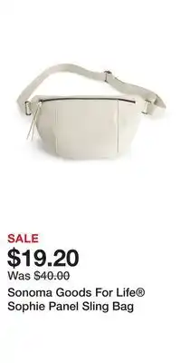 Kohl's Sonoma Goods For Life Sophie Panel Sling Bag offer