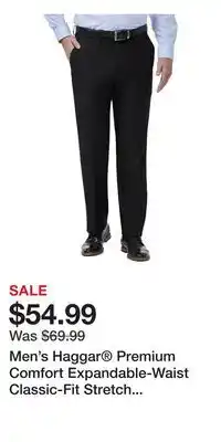 Kohl's Men's Haggar Premium Comfort Expandable-Waist Classic-Fit Stretch Flat-Front Dress Pants offer