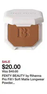 Kohl's FENTY BEAUTY by Rihanna Pro Filt'r Soft Matte Longwear Powder Foundation offer