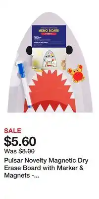 Kohl's Pulsar Novelty Magnetic Dry Erase Board with Marker & Magnets - Styles May Vary offer