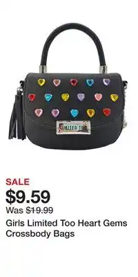 Kohl's Girls Limited Too Heart Gems Crossbody Bags offer