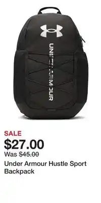 Kohl's Under Armour Hustle Sport Backpack offer
