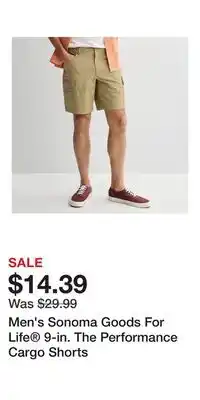 Kohl's Men's Sonoma Goods For Life 9-in. The Performance Cargo Shorts offer