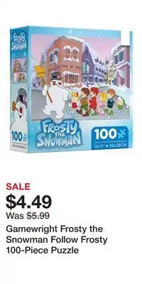 Kohl's Gamewright Frosty the Snowman Follow Frosty 100-Piece Puzzle offer