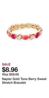 Kohl's Napier Gold Tone Berry Sweet Stretch Bracelet offer
