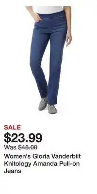 Kohl's Women's Gloria Vanderbilt Knitology Amanda Pull-on Jeans offer